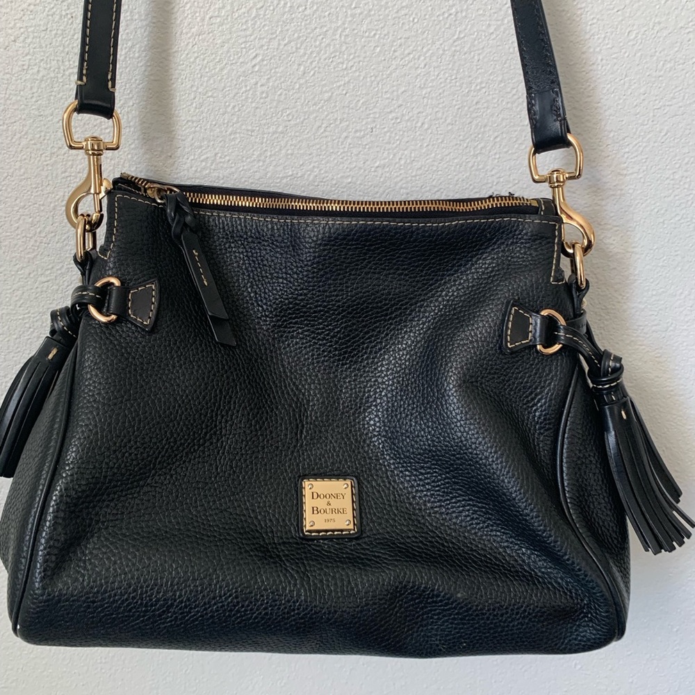 Dooney and Bourke Pebbled Leather Tassel Bag